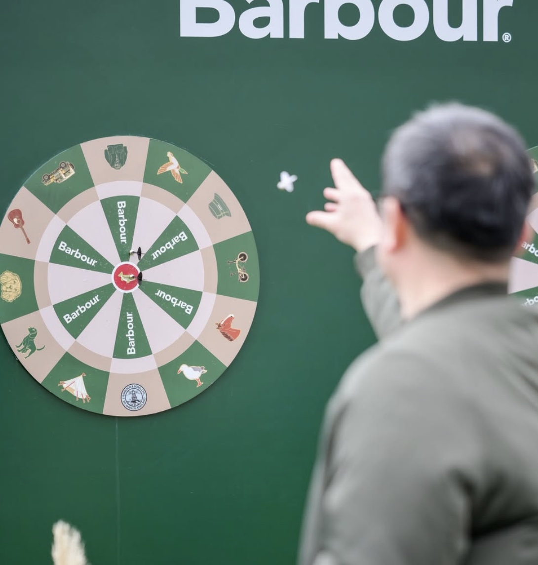 Visitor playing a Barbour event game