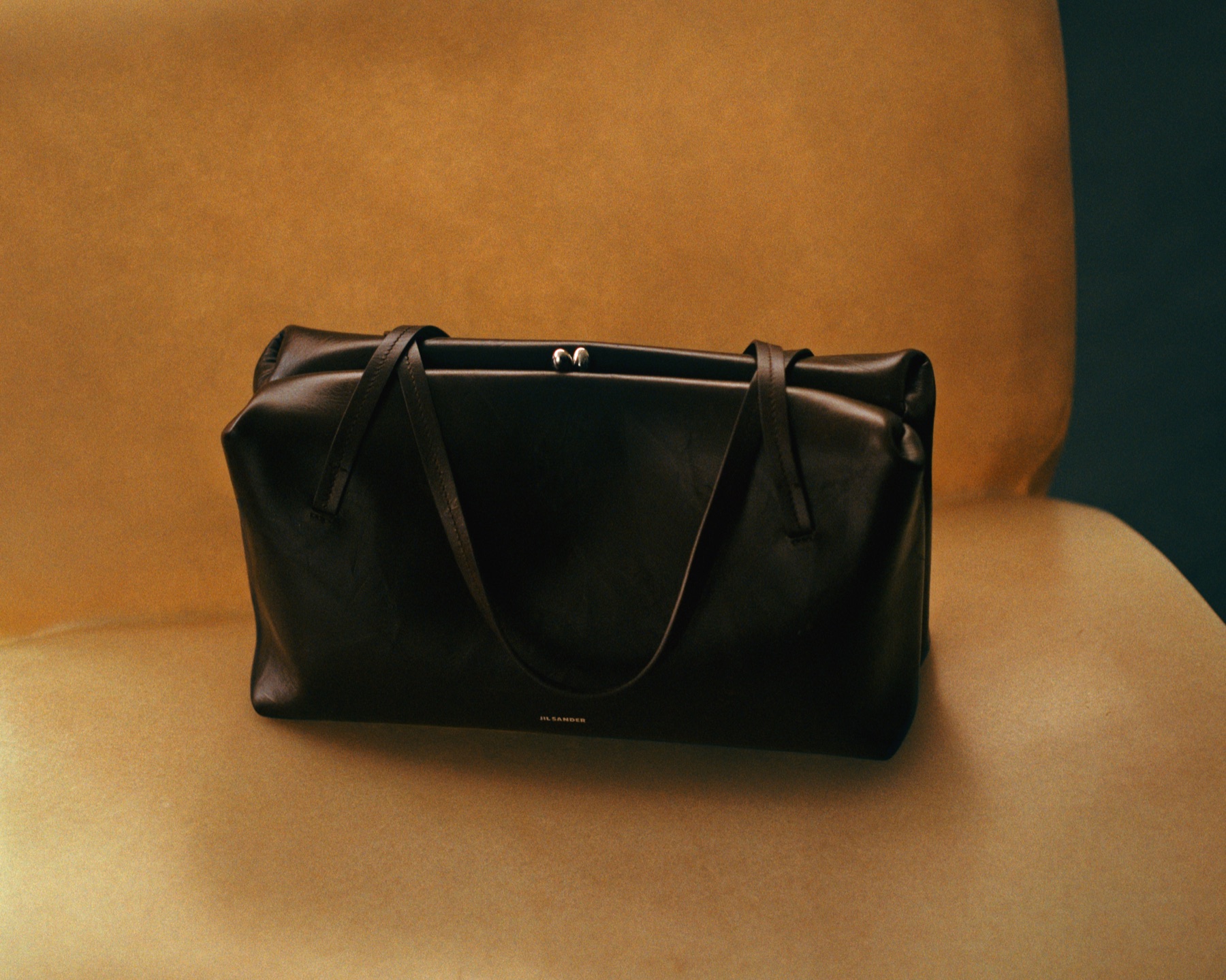 Jil Sander black leather bag from the Lunar New Year campaign